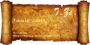 Tausig Zsolt névjegykártya